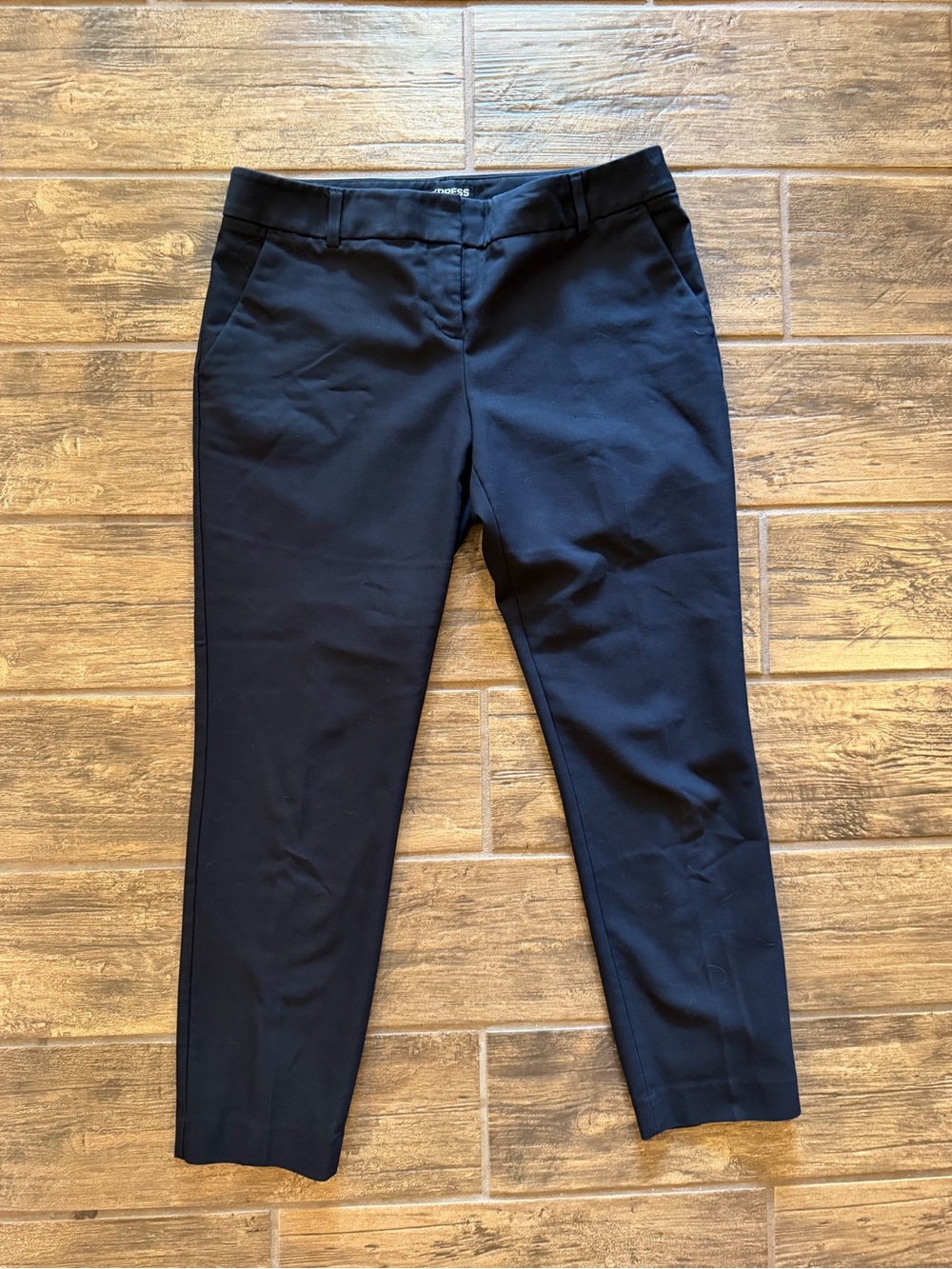 Express Columnist Black Cropped Dress Pants - Tailored Ankle Length
